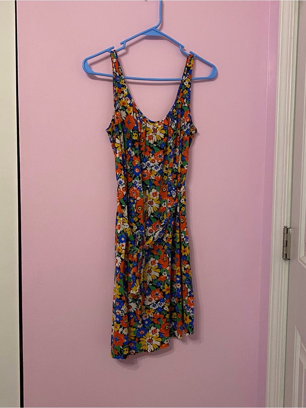 Vintage Olga Floral Slip with sash size Medium